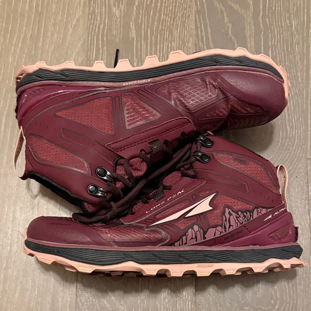 Altra Burgundy & Black Athletic Shoes